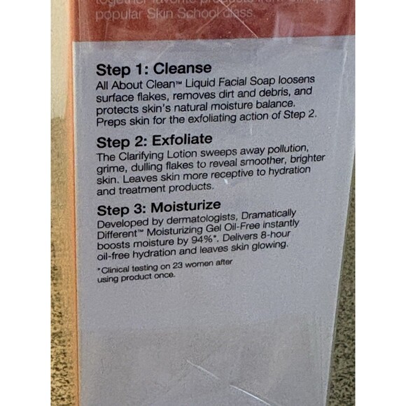 Clinique 3-Step Skin Care System Type 3 Combination Oily to Oily Skin 3pc Set - Picture 6 of 7